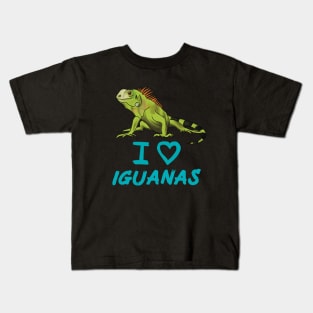 I Love Iguanas for Iguana Lovers Kids T-Shirt